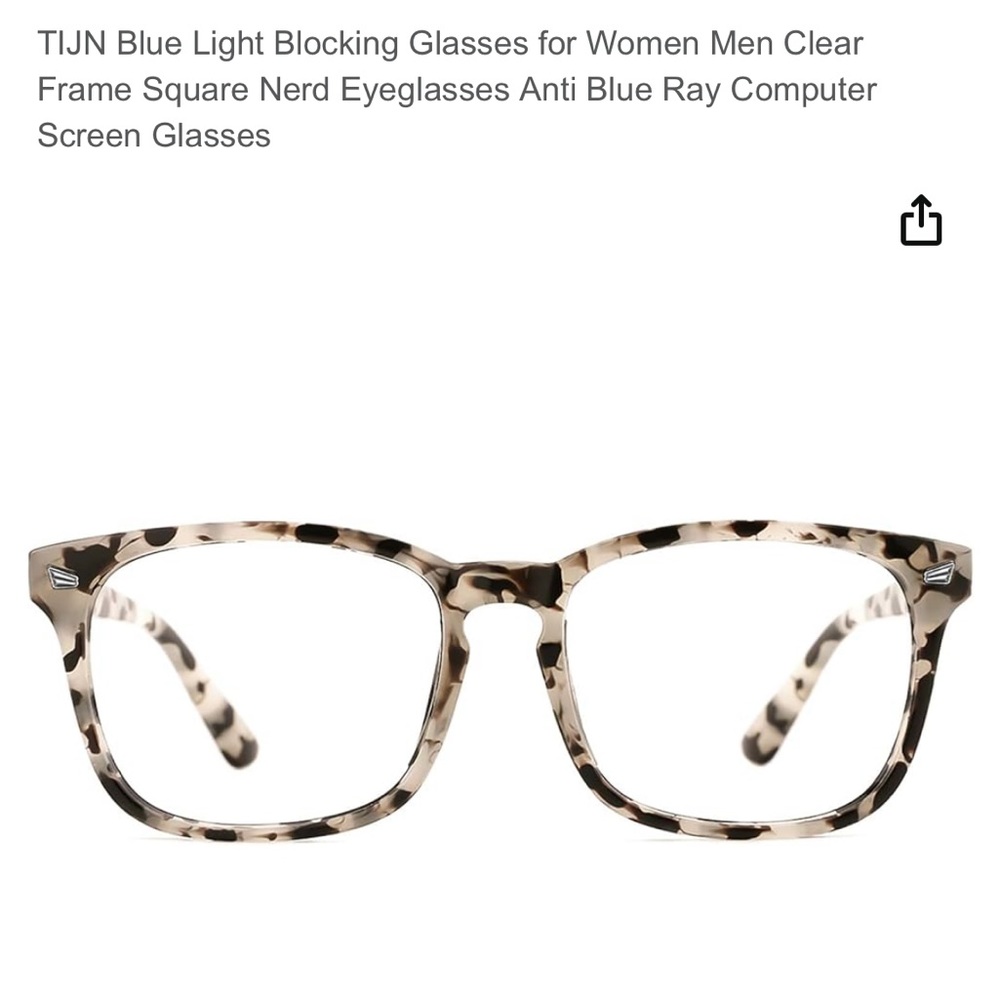 TIJN Blue Light Blocking Tortoise Shell Glasses